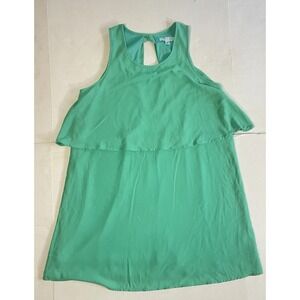She + Sky Women's Large Seafoam Green Layered Shift Dress 2010s Y2K
